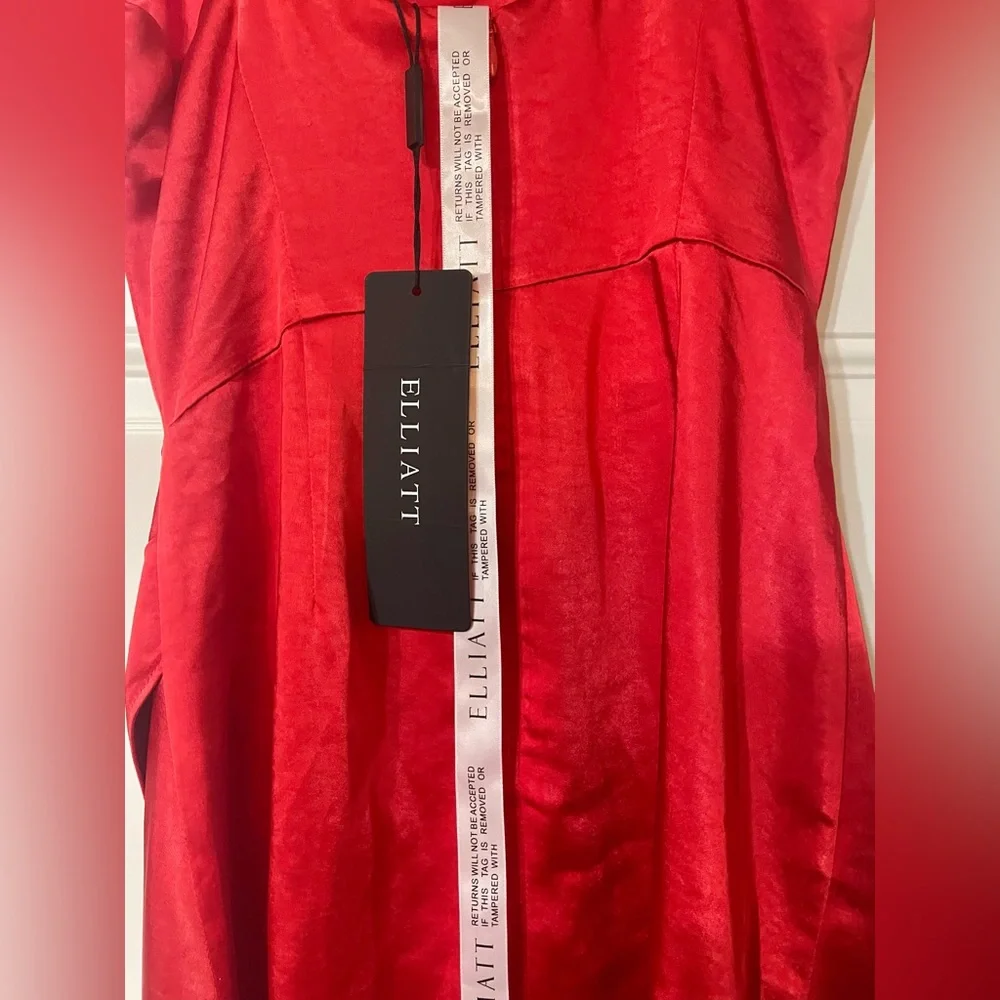 Elliatt x Revolve Jacinda Dress Asymmetrical Adjustable Cowl Neck Red Small - Picture 11 of 14